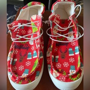 Festive Red Christmas Flats